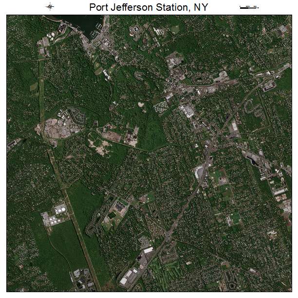 Port Jefferson Station, NY air photo map