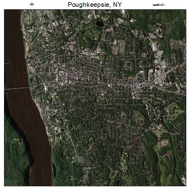 Poughkeepsie, NY air photo map