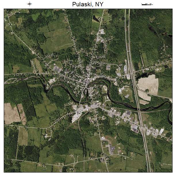 Pulaski, NY air photo map