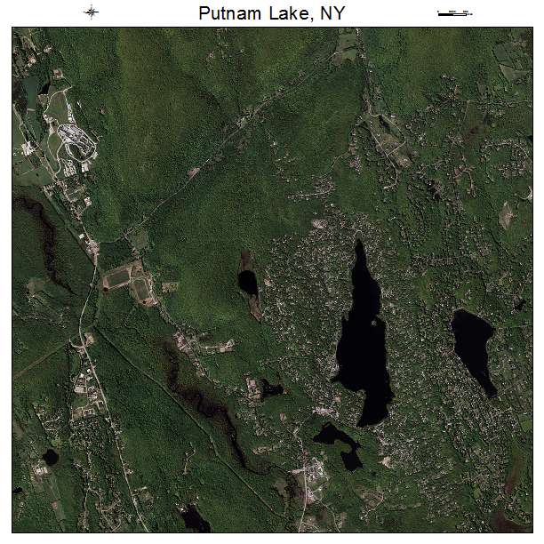Putnam Lake, NY air photo map