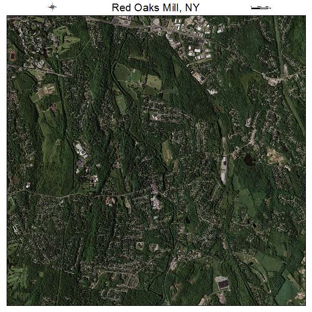 Red Oaks Mill, NY air photo map