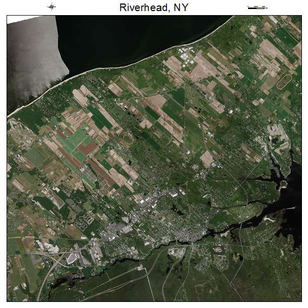 Riverhead, NY air photo map