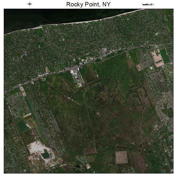 Rocky Point, NY air photo map