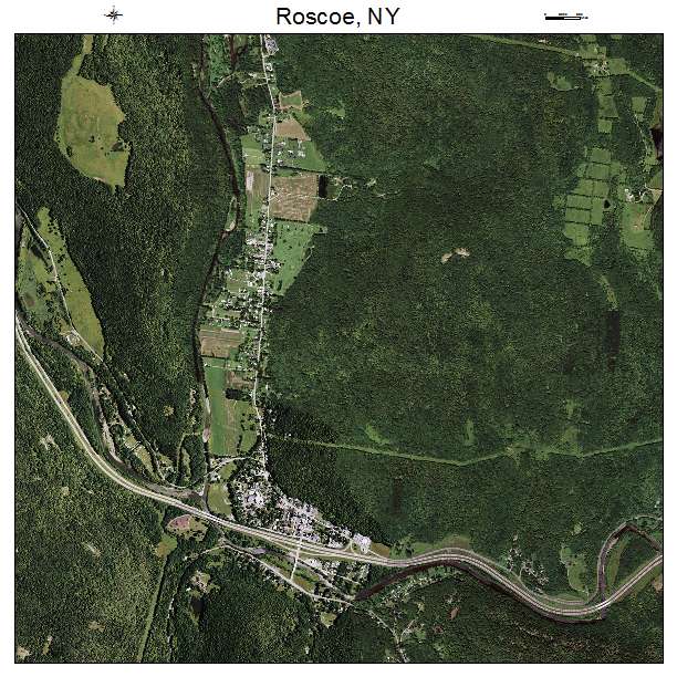 Roscoe, NY air photo map