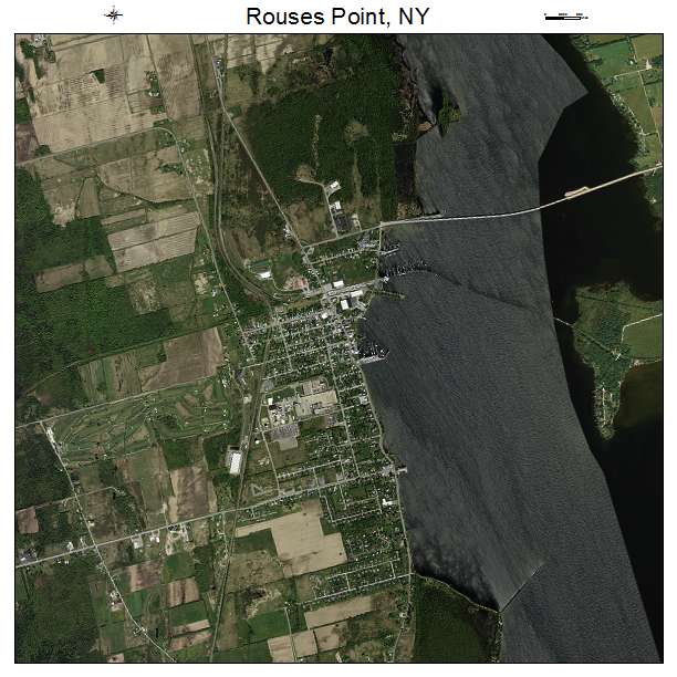 Rouses Point, NY air photo map