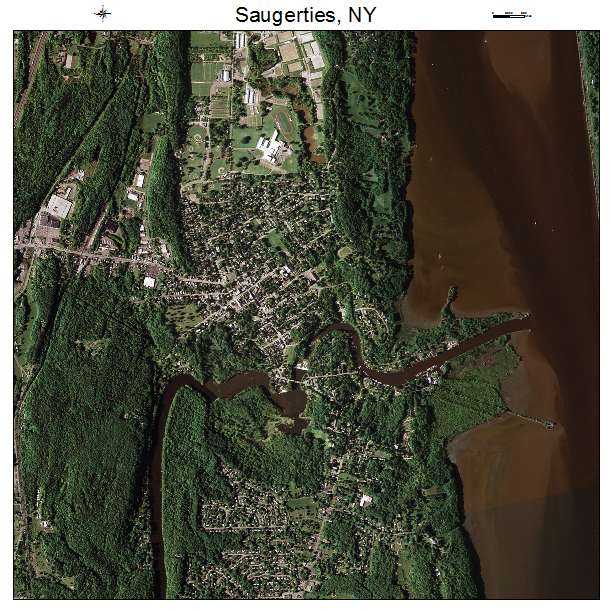 Saugerties, NY air photo map