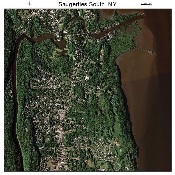 Saugerties South, NY air photo map