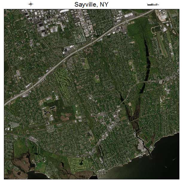 Sayville, NY air photo map
