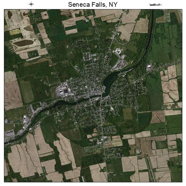 Seneca Falls, NY air photo map