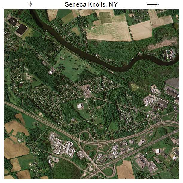 Seneca Knolls, NY air photo map