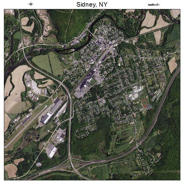 Sidney, NY air photo map