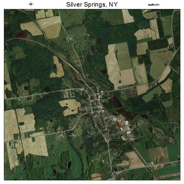 Silver Springs, NY air photo map