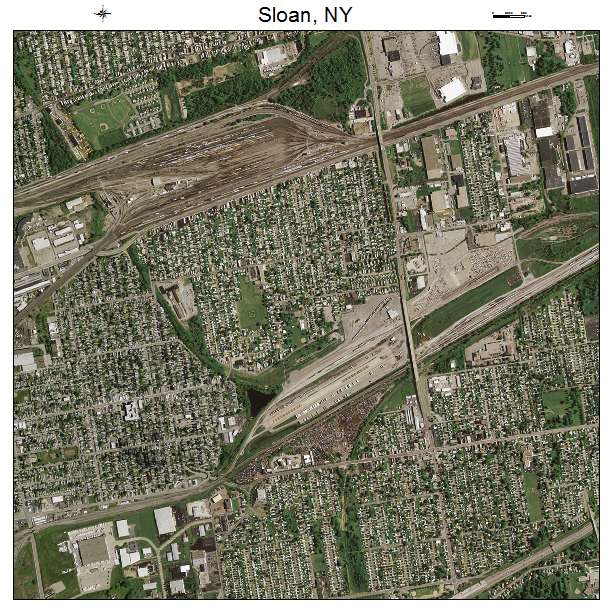 Sloan, NY air photo map