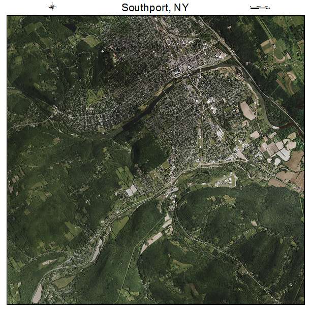 Southport, NY air photo map