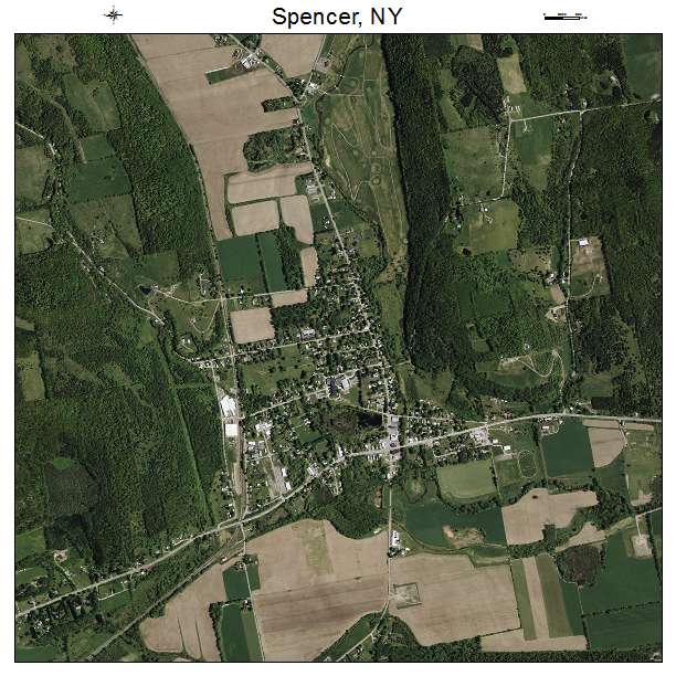 Spencer, NY air photo map