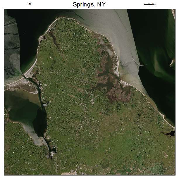 Springs, NY air photo map