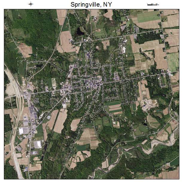 Springville, NY air photo map