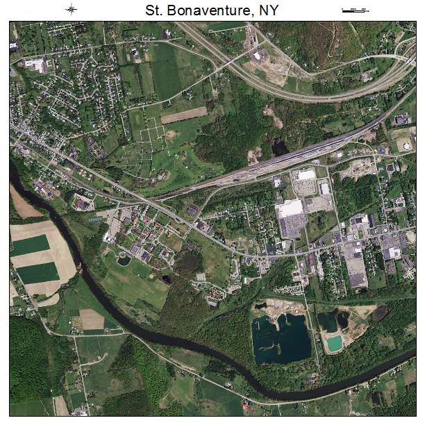 St Bonaventure, NY air photo map