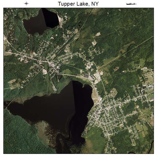Tupper Lake, NY air photo map