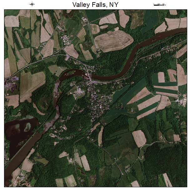 Valley Falls, NY air photo map