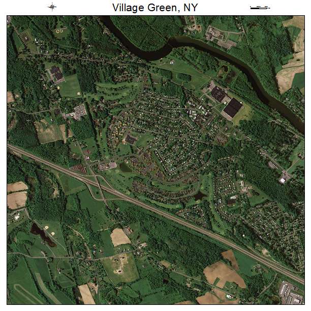 Village Green, NY air photo map