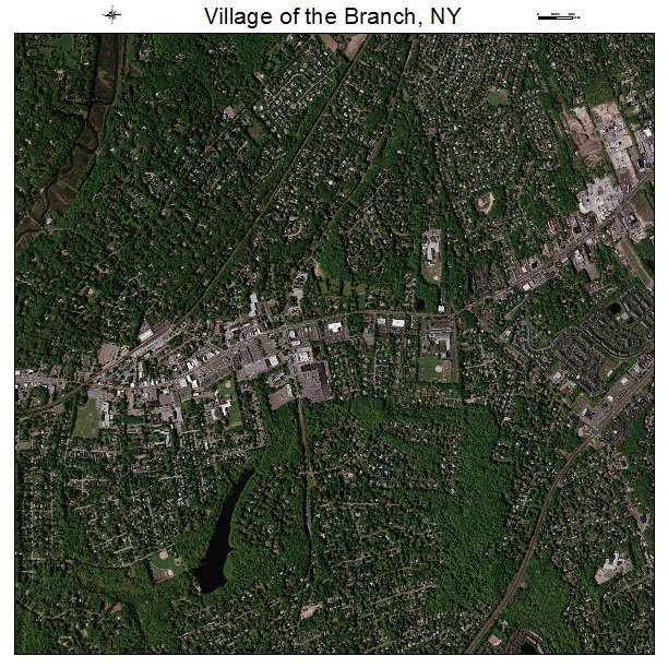 Village of the Branch, NY air photo map