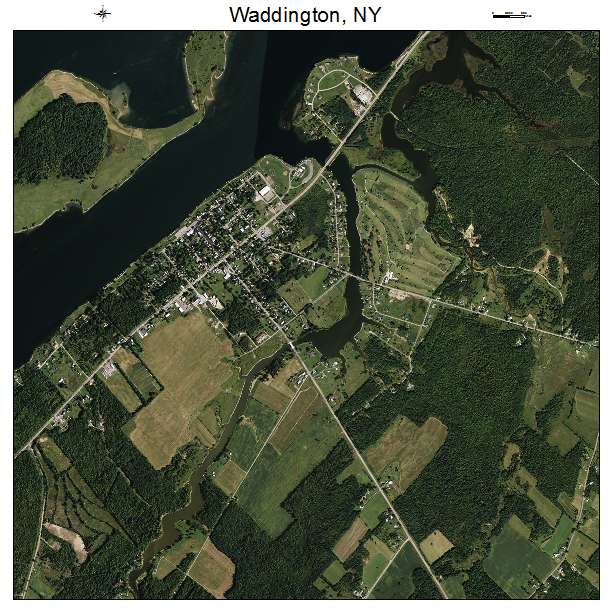 Waddington, NY air photo map
