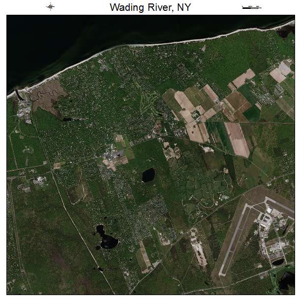 Wading River, NY air photo map