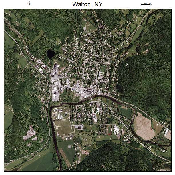 Walton, NY air photo map