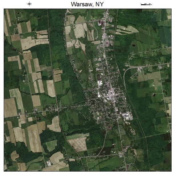 Warsaw, NY air photo map