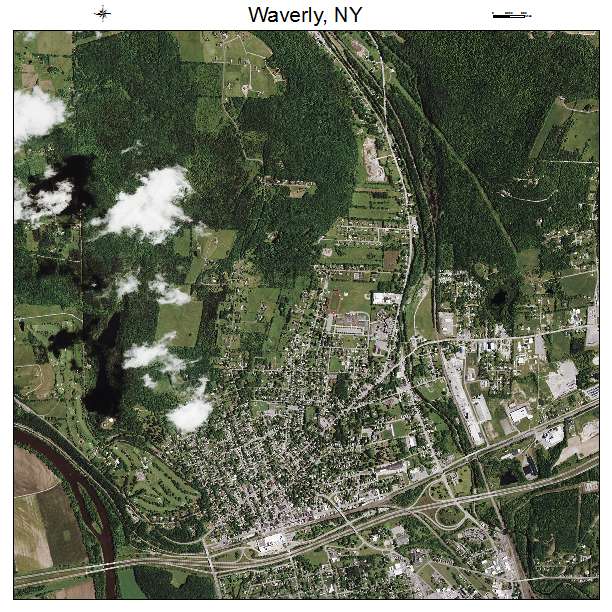 Waverly, NY air photo map