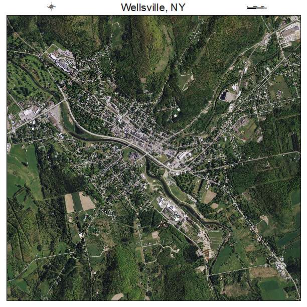 Wellsville, NY air photo map