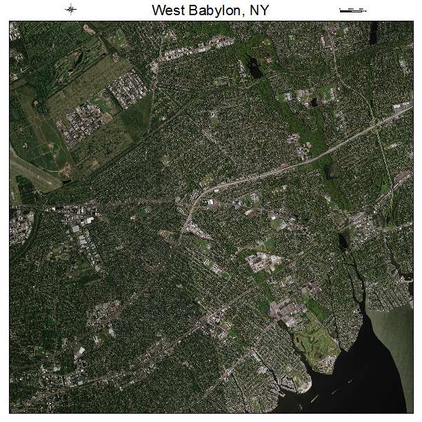 West Babylon, NY air photo map