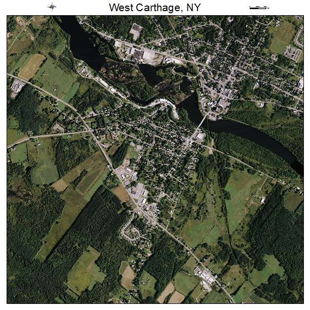 West Carthage, NY air photo map