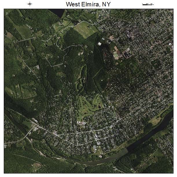 West Elmira, NY air photo map