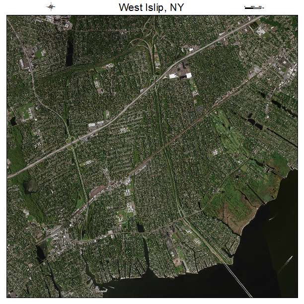 West Islip, NY air photo map