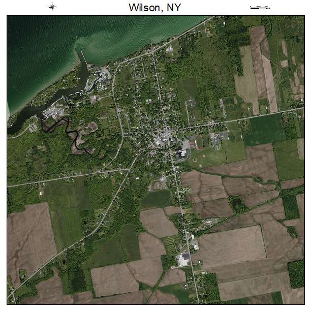 Wilson, NY air photo map