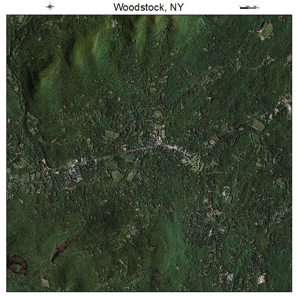 Woodstock, NY air photo map