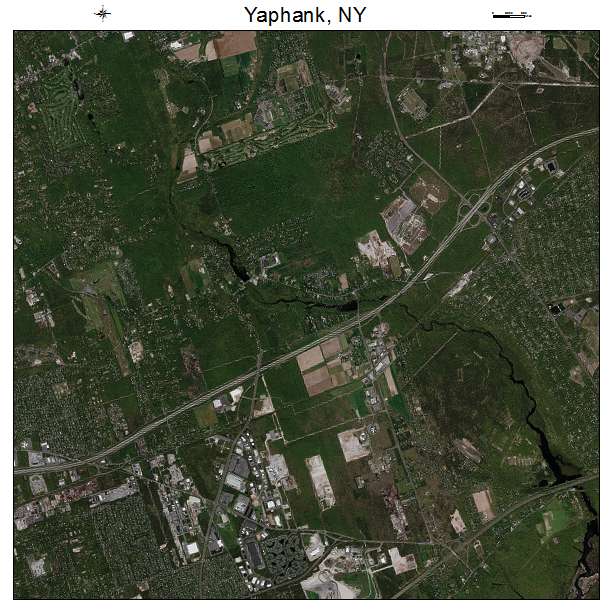 Yaphank, NY air photo map