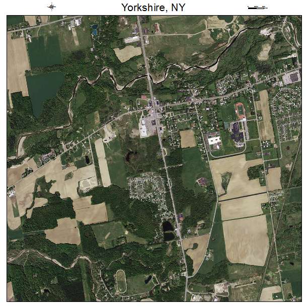 Yorkshire, NY air photo map