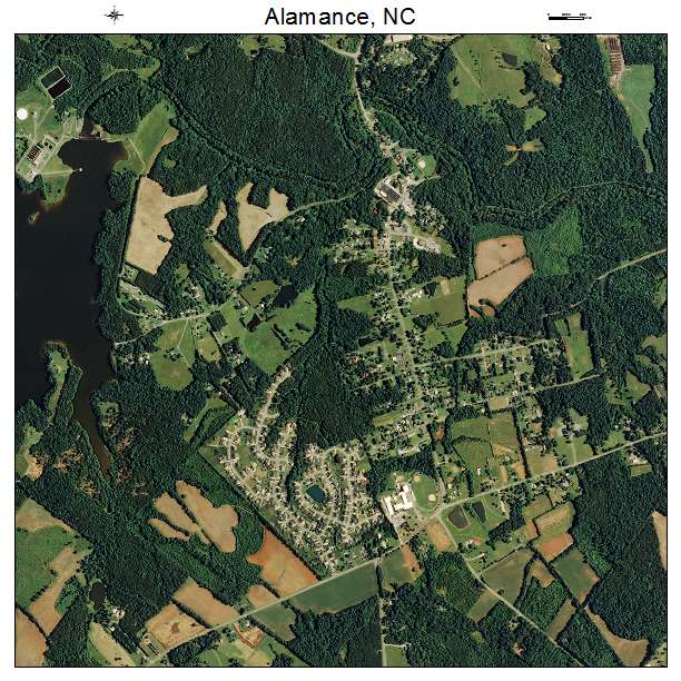 Alamance, NC air photo map