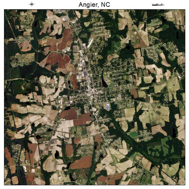 Angier, NC air photo map