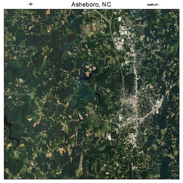 Asheboro, NC air photo map