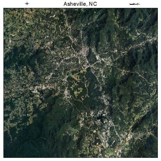 Asheville, NC air photo map