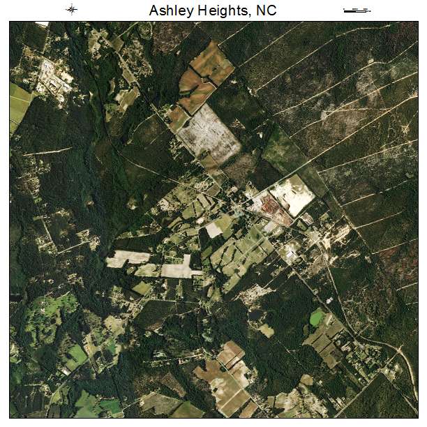 Ashley Heights, NC air photo map