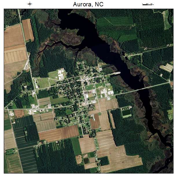 Aurora, NC air photo map