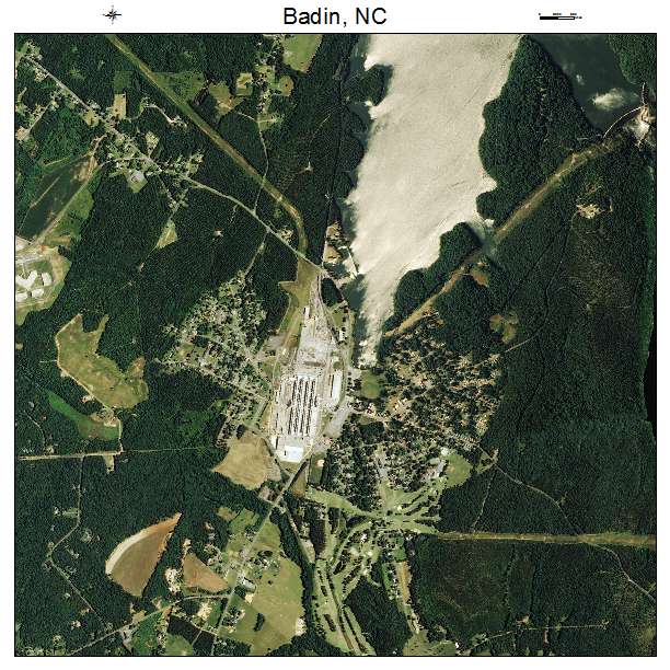 Badin, NC air photo map