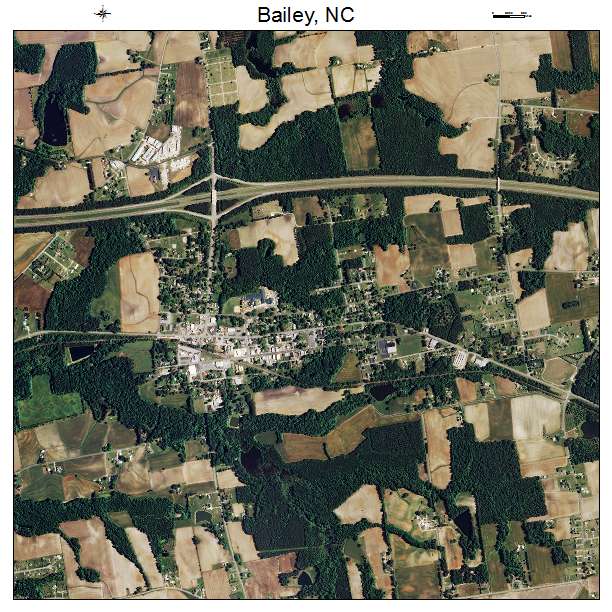 Bailey, NC air photo map