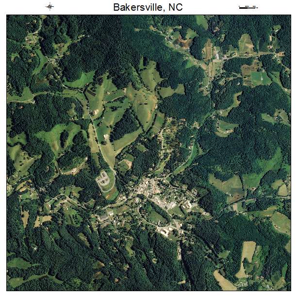 Bakersville, NC air photo map