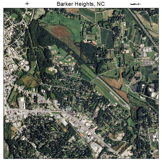 Barker Heights, NC air photo map